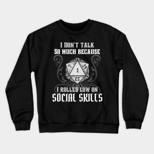 RPG Fun Social Competence Cube Gamer Pen Crewneck Sweatshirt